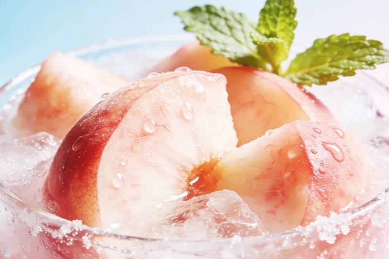 Pêche d'été glacée